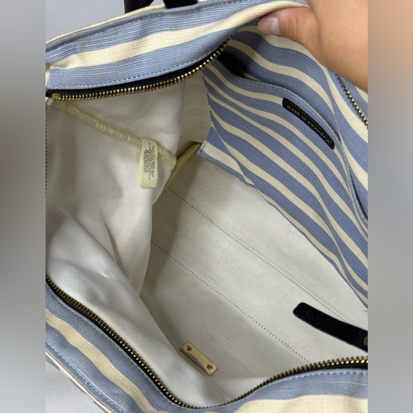 Kate Spade On Purpose Sailing Stripe Canvas Bow Tote - Picture 8 of 13